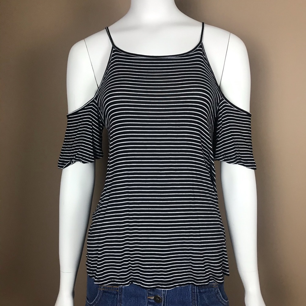 Cold Shoulder striped top by Garage